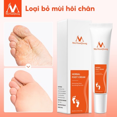 MeiYanQiong herbal foot cream loại bỏ mùi hôi nuôi dưỡng da chân 15g