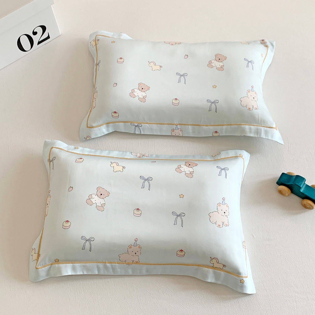 Tencel in hoạt hình cho trẻ em Vỏ gối Cảm ứng lạnh thường ngày và mịn màng Chất lượng cao Vỏ gối Tencel Vỏ gối lụa băng | BigBuy360 - bigbuy360.vn