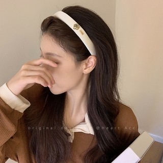 Camellia Sponge Headband Nữ Mặt Cao Cấp Retro, Phong Cách Phương Tây
