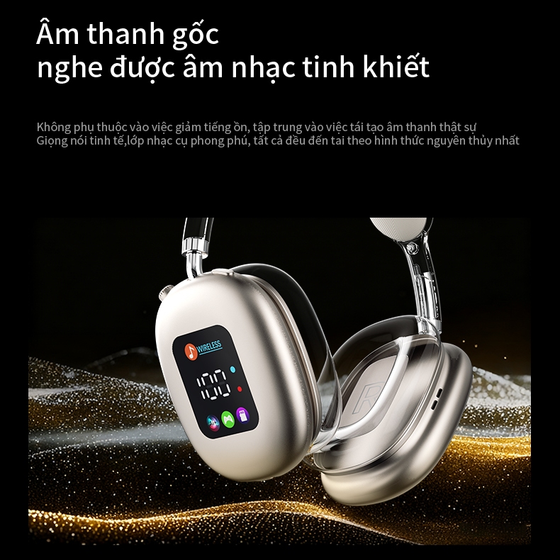 [Inrelax IN600] Tai nghe Bluetooth chụp tai kèm màn hình thông minh | Âm thanh vòm không gian sống động | Hi-Fi & pin bền | BigBuy360 - bigbuy360.vn