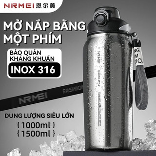  Cốc giữ nhiệt bằng thép không gỉ 316 Nam Dung tích lớn Nước có giá trị cao Chai thể thao ngoài trời Di động lưu trữ lạnh 