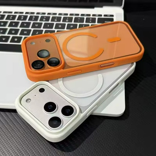 Sang Trọng Cho Từ Tính Không Dây Sạc Dành Cho iPhone 17 Air 17 Pro Max 11 12 13 14 15 16 17 Pro Max Plus Ốp điện thoại Cứng Trong Suốt