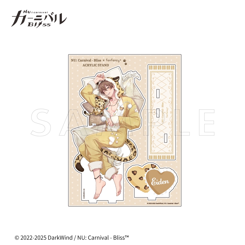 NU Carnival Fukuya Động Vật Ngủ Pyjama Eiden Acrylic Đứng Hình Huy Hiệu Pin