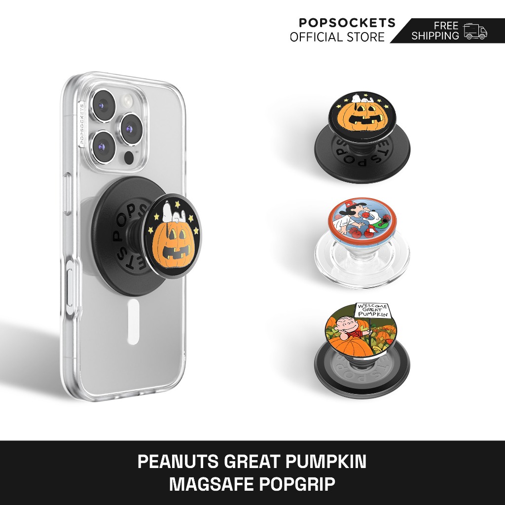 PopSockets Peanuts Great Pumpkin MagSafe PopGrip | The Premium Phone Grip | Best MagSafe iPhone Hold