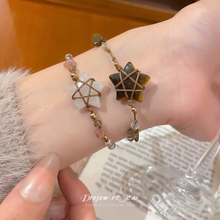 Drejew Charm Vòng Tay Boho Pha Lê và Đá, Điều Chỉnh Được - Món Quà Thời Trang