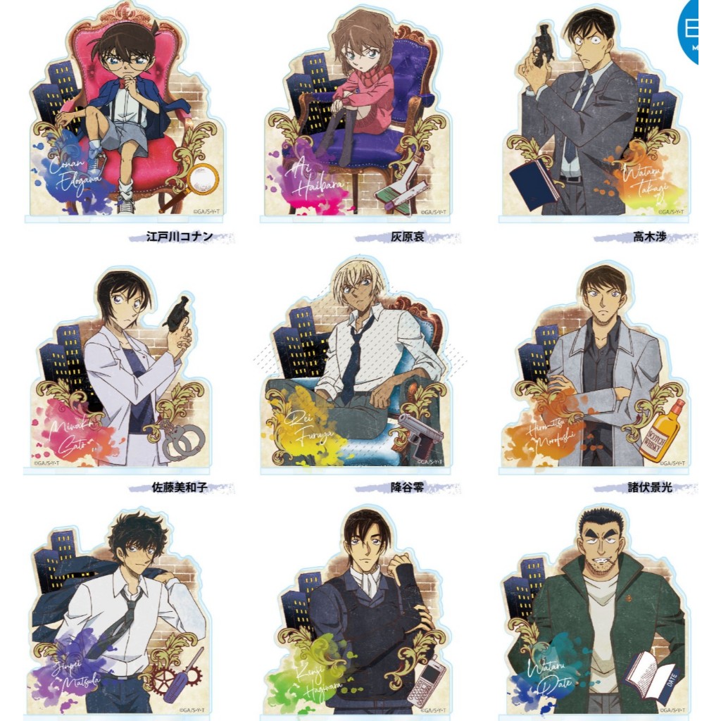 Thám Tử Lừng Danh Conan Acrylic Đứng Wataru Takagi Jinpei Matsuda Kenji Hagiwara Anime Hình Hiển Thị