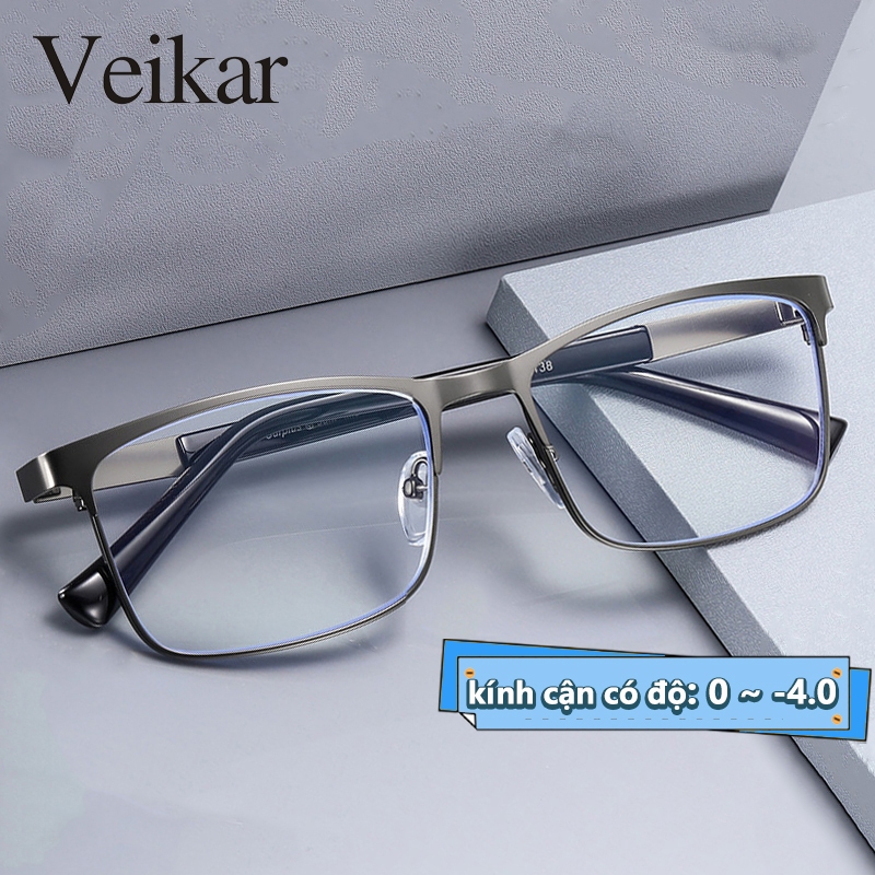 kính cận có độ chống ánh sáng xanh thời trang kính cận Nam có độ sẵn 0 ~ -4.0 độ Lọc hiệu quả ánh sá