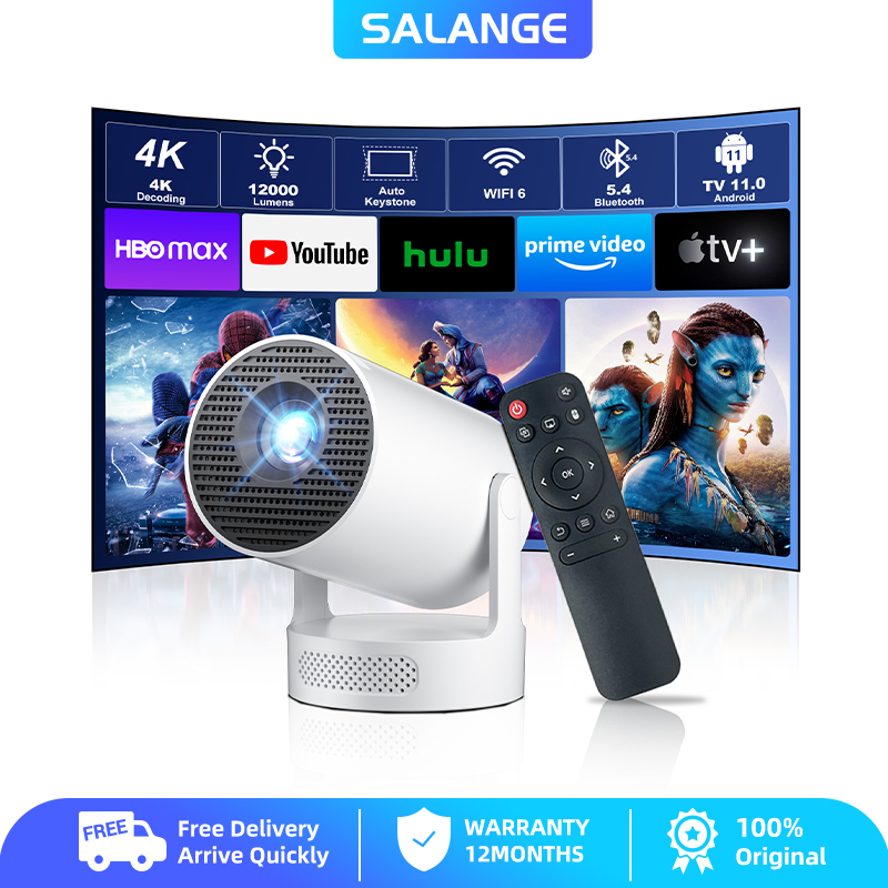 Mặt bích HY300 Ultra Android 11 Máy chiếu 4K HD Rạp hát tại nhà Tự động Keystone Tích hợp Loa YouTub