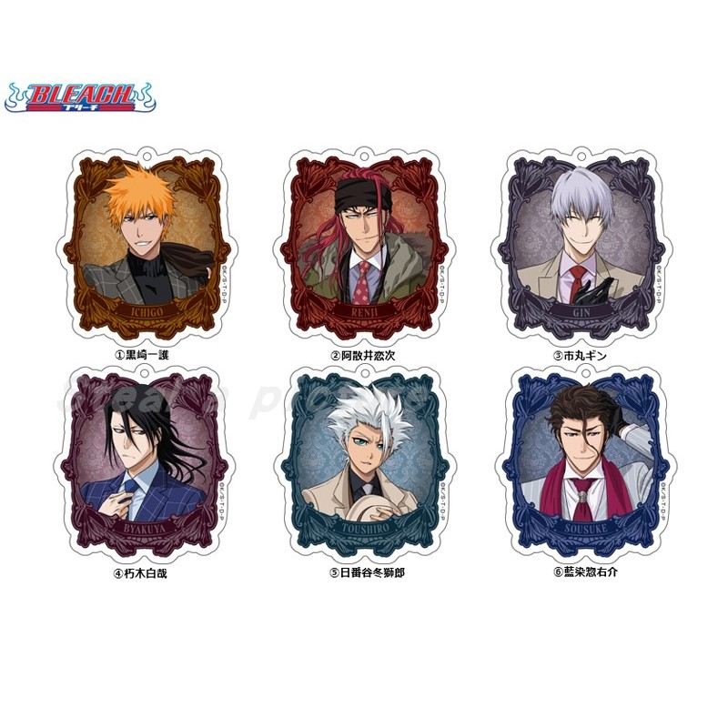 BLEACH Móc Khóa Byakuya Kuchiki, Gin Ichimaru Acrylic Anime Móc Khóa - Bleach Hình Hàng Hóa