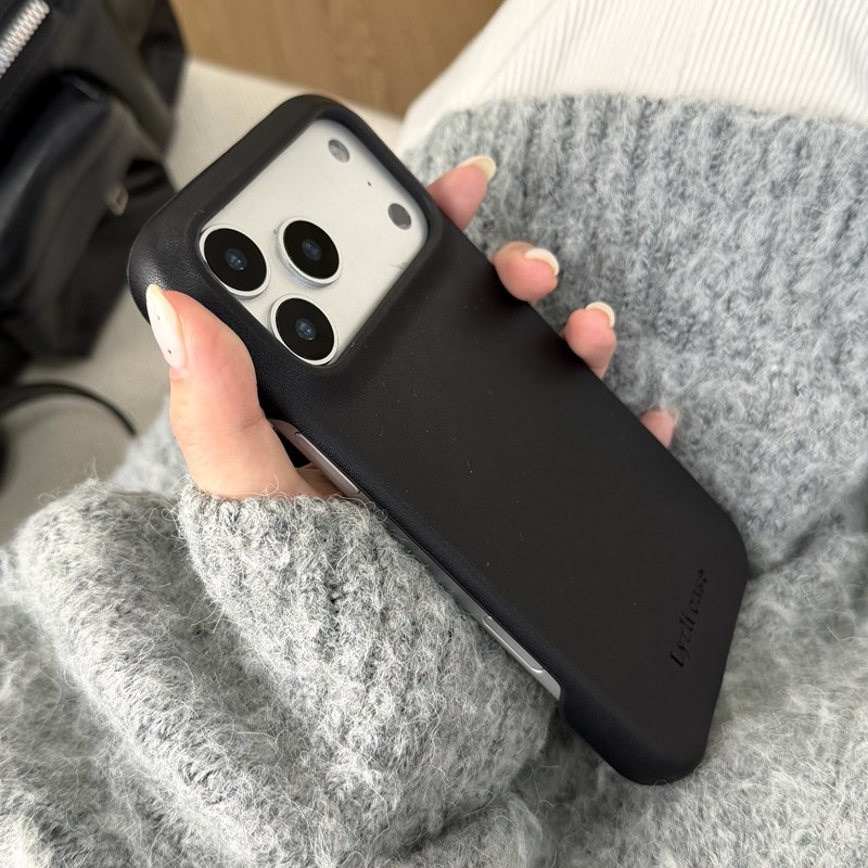 Ốp Điện Thoại Da Lychee Sang Trọng Cho iPhone 13 14 15 16 17 Pro Max 17Pro Air Candy Color Siêu Mỏng