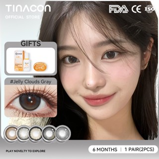 Kính áp tròng TINACON 1 cặp lens màu xám mắt tự nhiên DIA14.2-14.5mm kính áp tròng mắt búp bê dùng được 6 tháng 