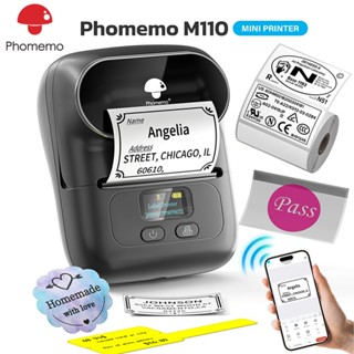  Máy in nhãn mini cầm tay Phomemo M110,Hỗ trợ kết nối điện thoại và máy tính 