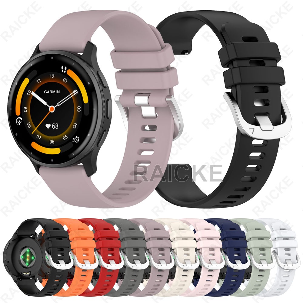Phụ kiện dây đeo đồng hồ silicon dây đeo thể thao 18mm cho Garmin Forerunner 265S / 265S Music / 255
