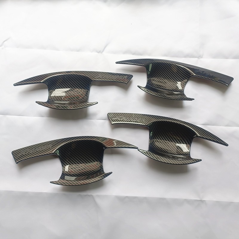 Dành Cho Mitsubishi Xforce 2025 Phụ Kiện Tay Nắm Cửa Bát Bao Viền ABS Giả Sợi carbon