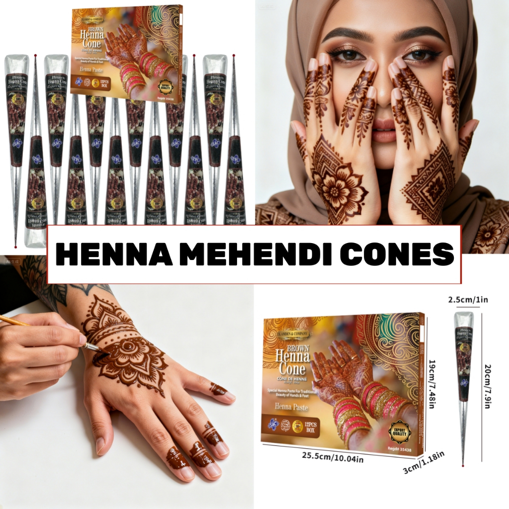 [Nón Henna⚡】 SAC Brown Henna Nón Công thức thảo dược tự nhiên 100% không chứa PPD Halal được chứng n