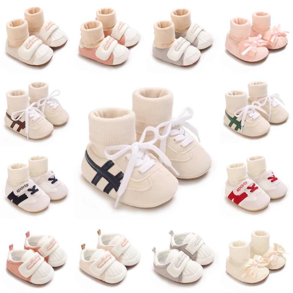 Tất trẻ sơ sinh, mùa thu đông, giày đế mềm chống rơi, bốt ấm áp cho cả bé trai và nữ