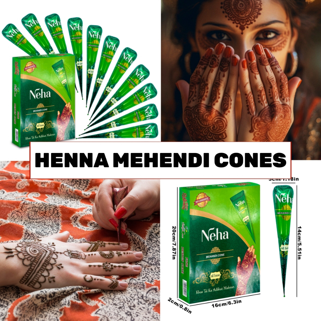 [Nón Henna⚡】 Neha Ash Brown Henna Nón 100% Công thức thảo dược tự nhiên Không chứa PPD Halal Vegan F