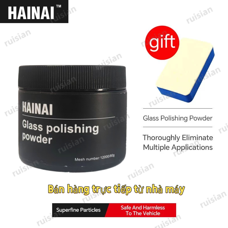 [Giao hàng nhanh] Bột đánh bóng kính ô tô 80g Làm sạch đánh bóng kính ô tô