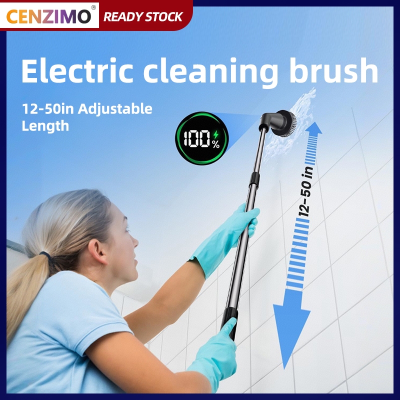 Chổi Cọ Nhà Vệ Sinh Bằng Điện CENZIMO Bộ Cọ Bồn Cầu Thông Minh Cán Dài Cây Chà Sàn Nhà Tắm Toilet Tự