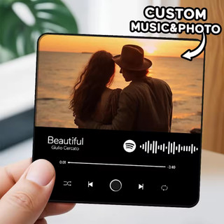 [Sincerer] Album tùy chỉnh Nhạc nam châm tủ lạnh Album nhạc ảnh tùy chỉnh Nhãn dán tủ lạnh nam châm có hộp Quà tặng Giáng sinh cho bạn gái cho vợ
