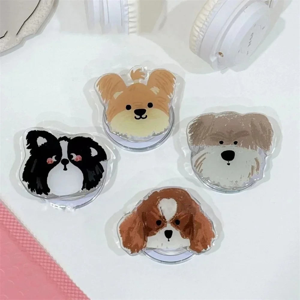 Hàn Quốc Hoạt Hình Dễ Thương Chó Con Cho Magsafe Điện Thoại Từ Tính Griptok Grip Tok Đứng Cho iPhone