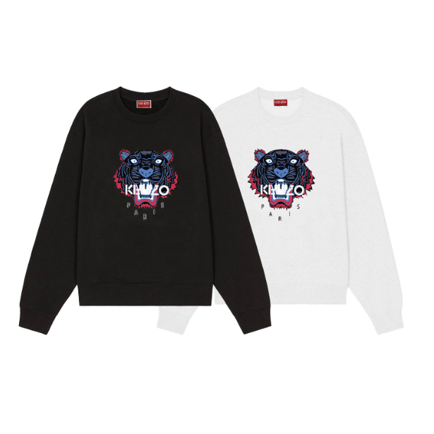 Kenzo Tiger Head Áo cổ tròn nam nữ thu đông