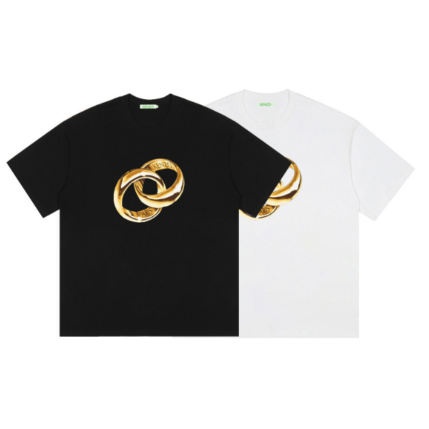Áo thun ngắn tay cổ tròn in hình nhẫn KENZO