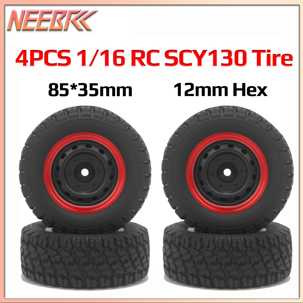SCY 16101 PRO 16102 PRO 16103 PRO Q130 85mm Lốp Lốp Cao Su 12mm Lục Giác 6035 Cho 1 / 16 Xe RC Địa H