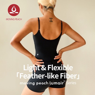 Bộ bodysuit thể thao Moving Peach thiết kế liền quần, dây điều chỉnh, ngực có thể tháo rời, phù hợp cho Pilates, phòng tập gym và thời trang hàng ngày.