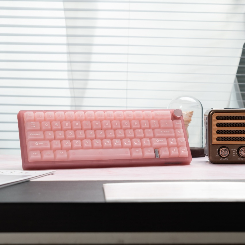 Bàn phím cơ chơi game Womier 60% QMK / VIA V-K66pro Creamy Hot Swappable Gasket Mount Bàn phím RGB