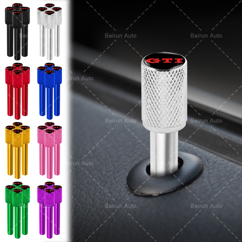 1 / 4 Hợp Kim Nhôm Cửa Ô Tô Chốt Pin Cửa Ô Tô Bu Lông An Toàn Cho POLO Golf 5 6 Thế Hệ 7 GTI VW-GTI