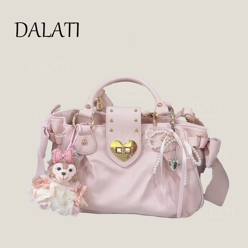 DALATI lolita Túi xách Đồng phục Bướm lolita Túi Cô gái Trái tim tình yêu Túi đeo vai ngọt ngào