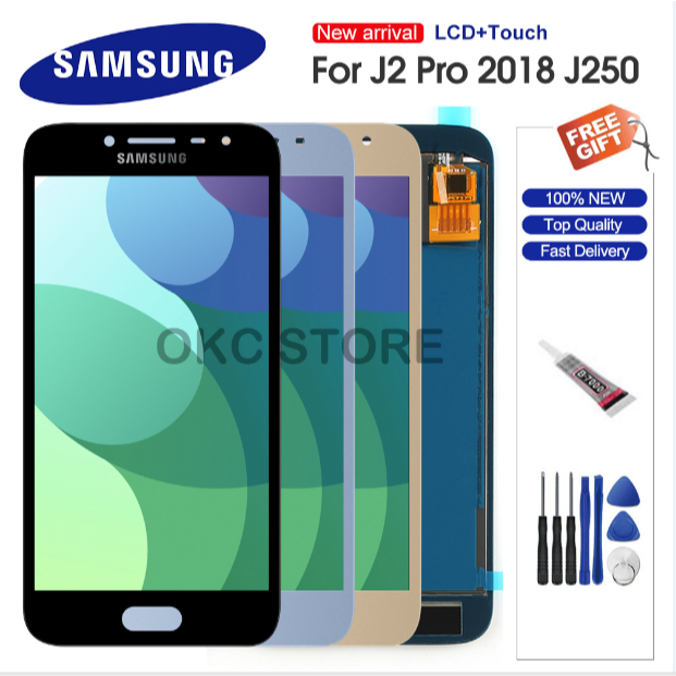 AMOLED LCD Cho Samsung Galaxy J2 Pro J250 J250F J250H Màn Hình LCD Bộ Số Hóa Màn Hình Cảm Ứng LCD Th