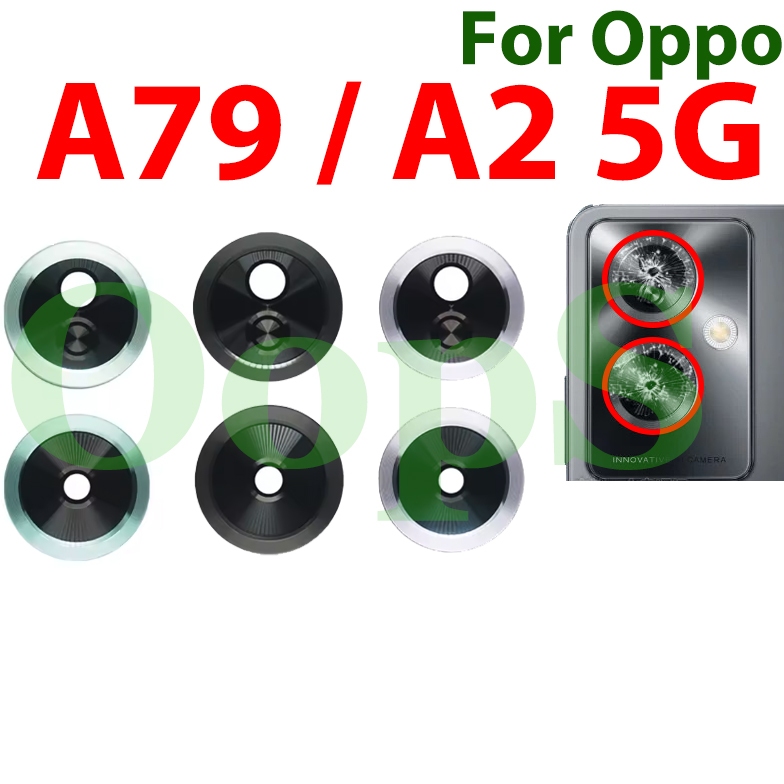 Mới Phía Sau Camera Kính Ống Kính Cho OPPO A79 5G / A2 5G PJB110 CPH2553 CPH2557 Có Keo Dán Keo Dán