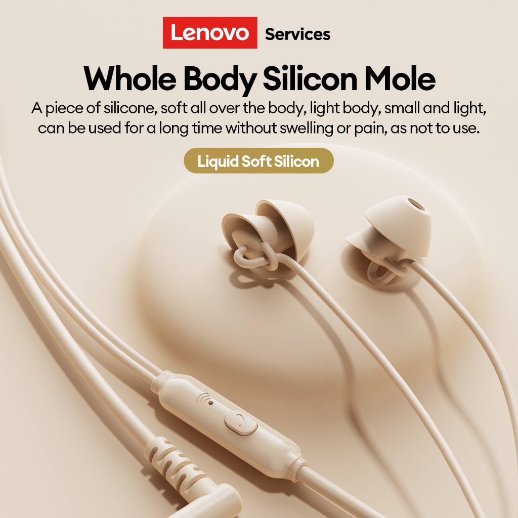Tai nghe có dây trong tai Lenovo Y107 và Y107PRO có thể giảm tiếng ồn đôi và âm thanh HiFi cộng với silicon mềm để thoải mái và ngủ | BigBuy360 - bigbuy360.vn