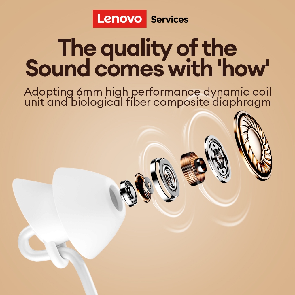 Tai nghe có dây trong tai Lenovo Y107 và Y107PRO có thể giảm tiếng ồn đôi và âm thanh HiFi cộng với silicon mềm để thoải mái và ngủ | BigBuy360 - bigbuy360.vn