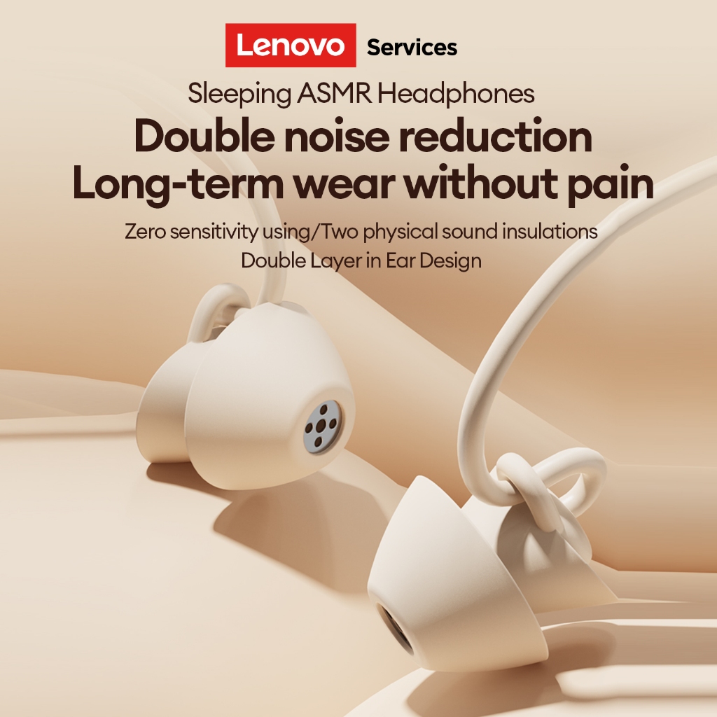 Tai nghe có dây trong tai Lenovo Y107 và Y107PRO có thể giảm tiếng ồn đôi và âm thanh HiFi cộng với silicon mềm để thoải mái và ngủ | BigBuy360 - bigbuy360.vn