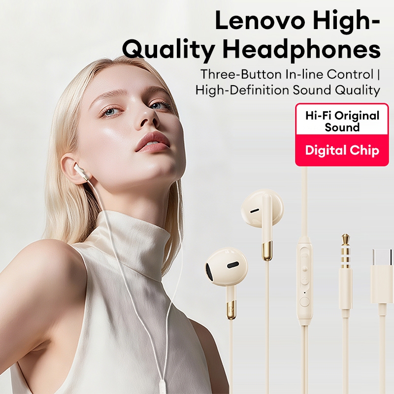 Lenovo Y106 Jack 3.5mm Tai nghe có dây đa năng Âm thanh nổi Tai nghe điện thoại | BigBuy360 - bigbuy360.vn
