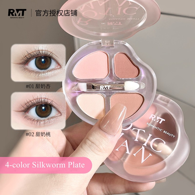 Romantic Beauty  Bảng phấn mắt 4 màu Highlighter Eye Shadow