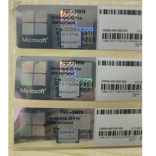 -Win.10 pro Phiên bản Bạc Nhãn Serial Number Sticker Chính hãng wind.ow 10.pro OEM COA nhãn dán