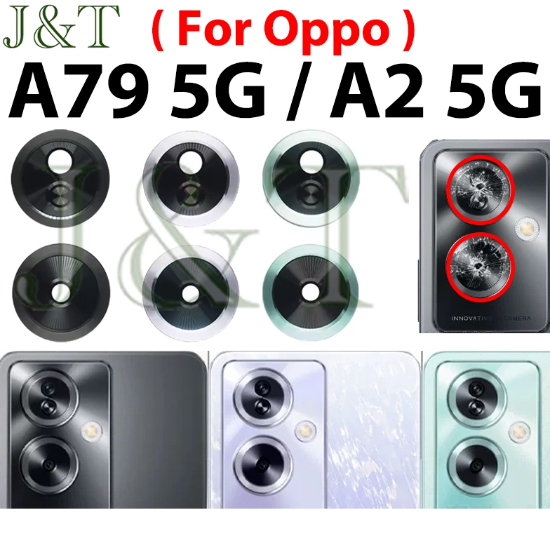 Ống kính thủy tinh Camera sau cho OPPO A79 5G / A2 5G PJB110 CPH2553 CPH2557 Ống kính có keo dán