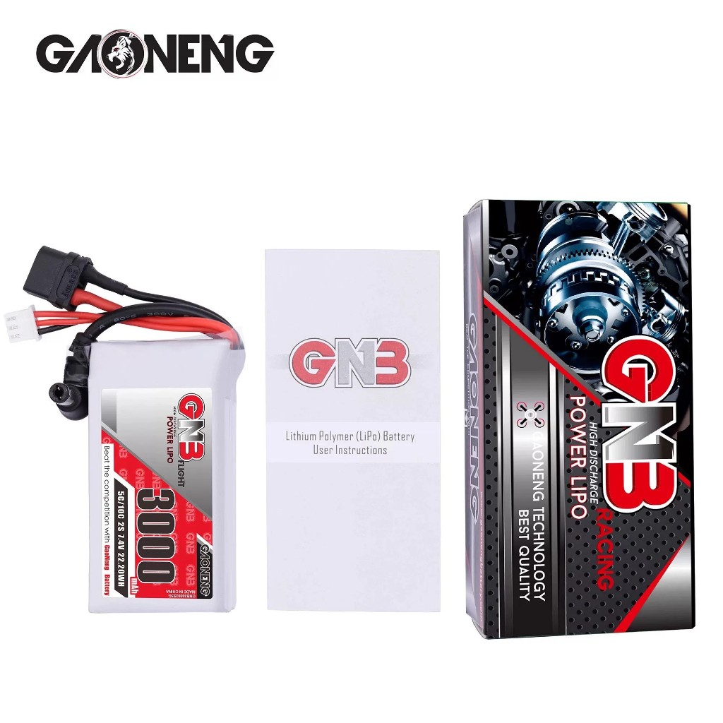 GNB 3000mAh 2S 7.4V 5C Lipo Pin cho Fatshark Kính Dominator Skyzone FPV Kính RC Drone