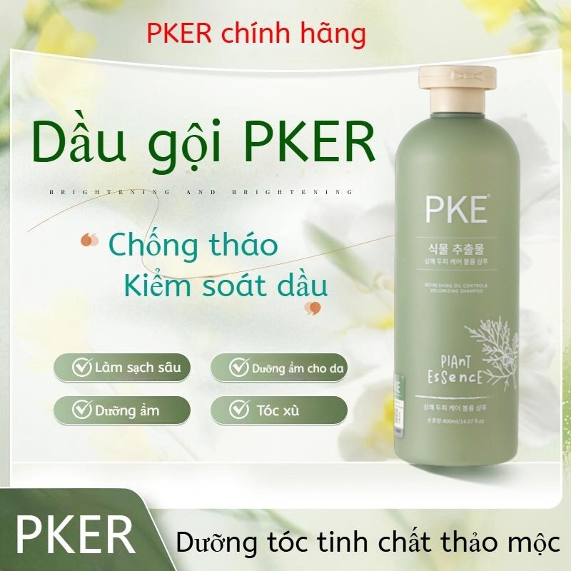 PKE Dầu Gội Kiểm Soát Dầu PKER pke Nhẹ Mạnh Mẽ Kiểm Soát Dầu Lông Tơ Dầu Gội Chính Hãng 400ml