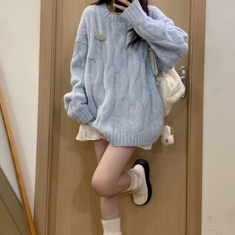 Áo len đỏ giáng sinh tết thu đông dệt kim nữ | BigBuy360 - bigbuy360.vn