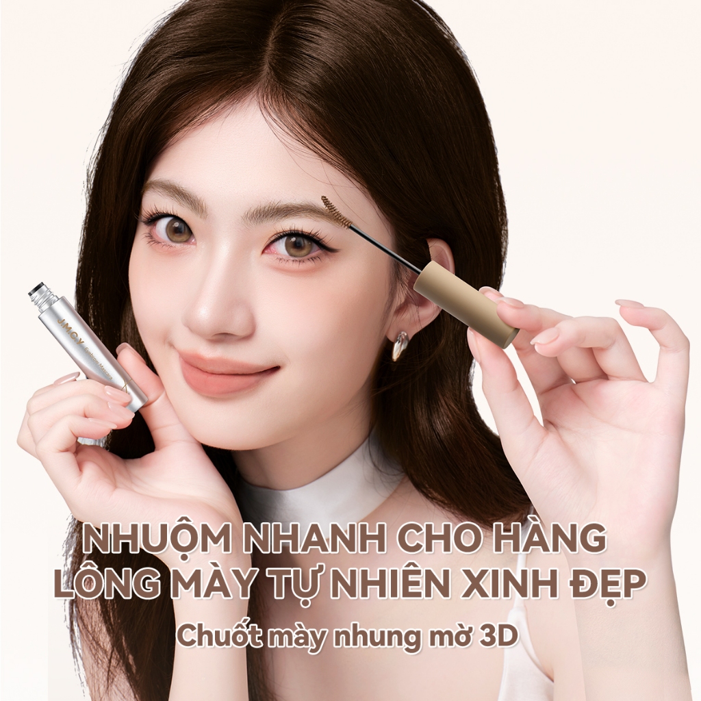 Mascara JMCY kẻ mày nhiều màu kèm cọ chải cho kết cấu mịn mượt như nhung, bền màu 12 giờ, chống nước