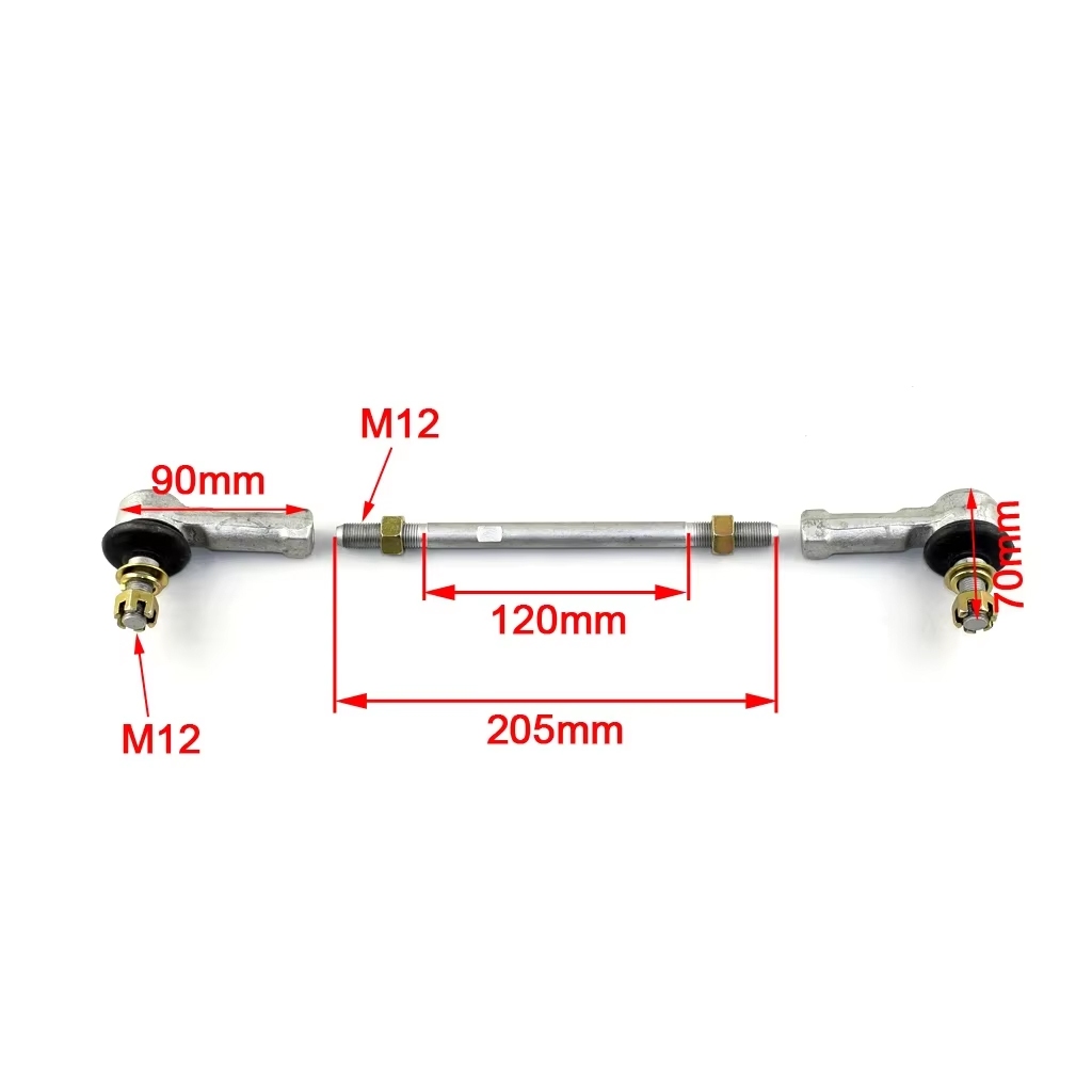 RRSMOTO M12 12mm Xoay Tie Rod Ball End có thanh cho ATV Bashan Hummer 250 LonCin Jianshe Shipao 250c
