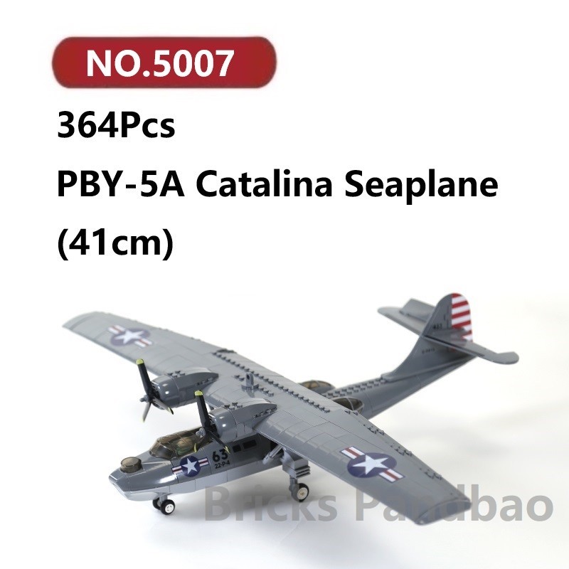 ✨PBY-5A Thủy phi cơ Catalina Đồ Chơi Lắp Ráp Mô Hình 364Chi Tiết WANGE Plane Lắp Ghép Xếp Hình