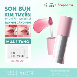   LIVE  Son không khí INTOYOU Thin Matte Soft Mist Velvet Lip Glaze Son môi dành cho học sinh làm trắng da son bùn kim tuyến 2.0 