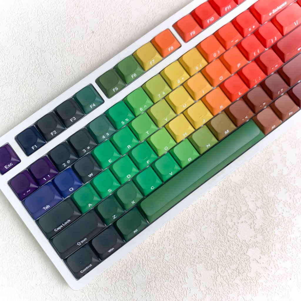 Keycaps JWA chuyên nghiệp thấp - In phụ PBT Dye-sub siêu mỏng Tương thích với bàn phím cơ NuPhy và K