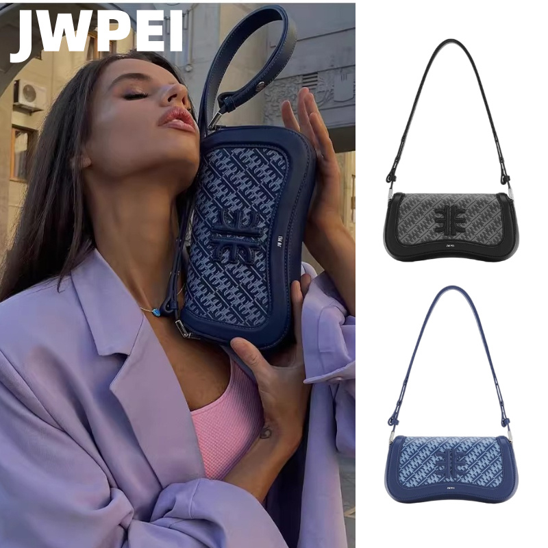 JWPEI Pudding Túi Đeo Vai Thời Trang 2025 Mới Vintage Nách Túi Baguette Có Thể Điều Chỉnh Túi Đeo Ng